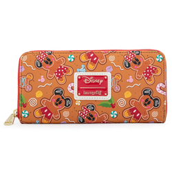 Loungefly: Disney Gingerbread AOP Zip Around Wallet (ONLINE ORDER ONLY)