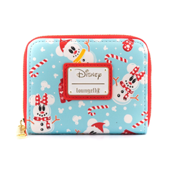 Loungefly: Disney - Snowman Mickey and Minnie Zip Around Wallet (ONLINE ORDER ONLY)