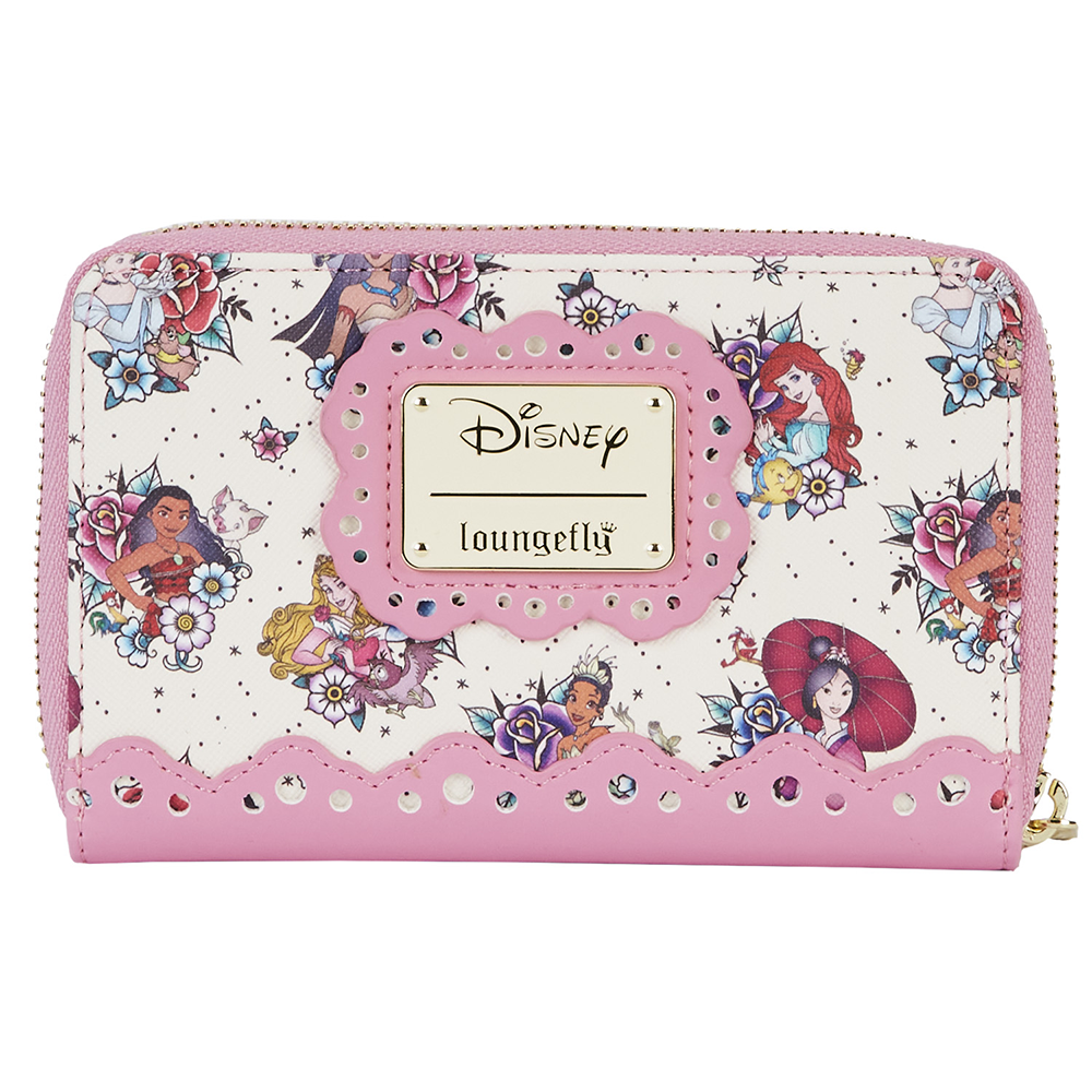 Loungefly: Disney Princess Tattoo Aop Zip Around Wallet (ONLINE ORDER ONLY)