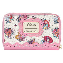 Loungefly: Disney Princess Tattoo Aop Zip Around Wallet (ONLINE ORDER ONLY)