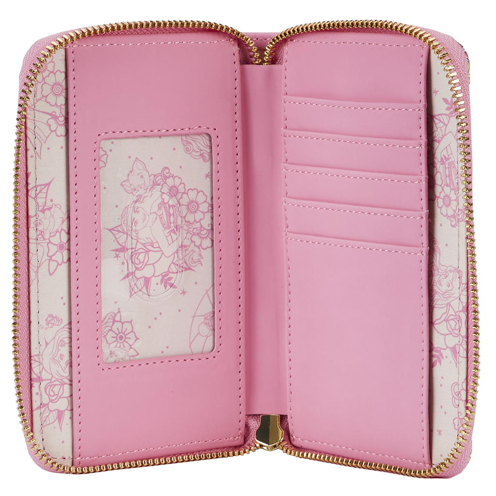 Loungefly: Disney Princess Tattoo Aop Zip Around Wallet (ONLINE ORDER ONLY)