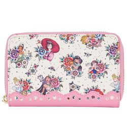 Loungefly: Disney Princess Tattoo Aop Zip Around Wallet (ONLINE ORDER ONLY)