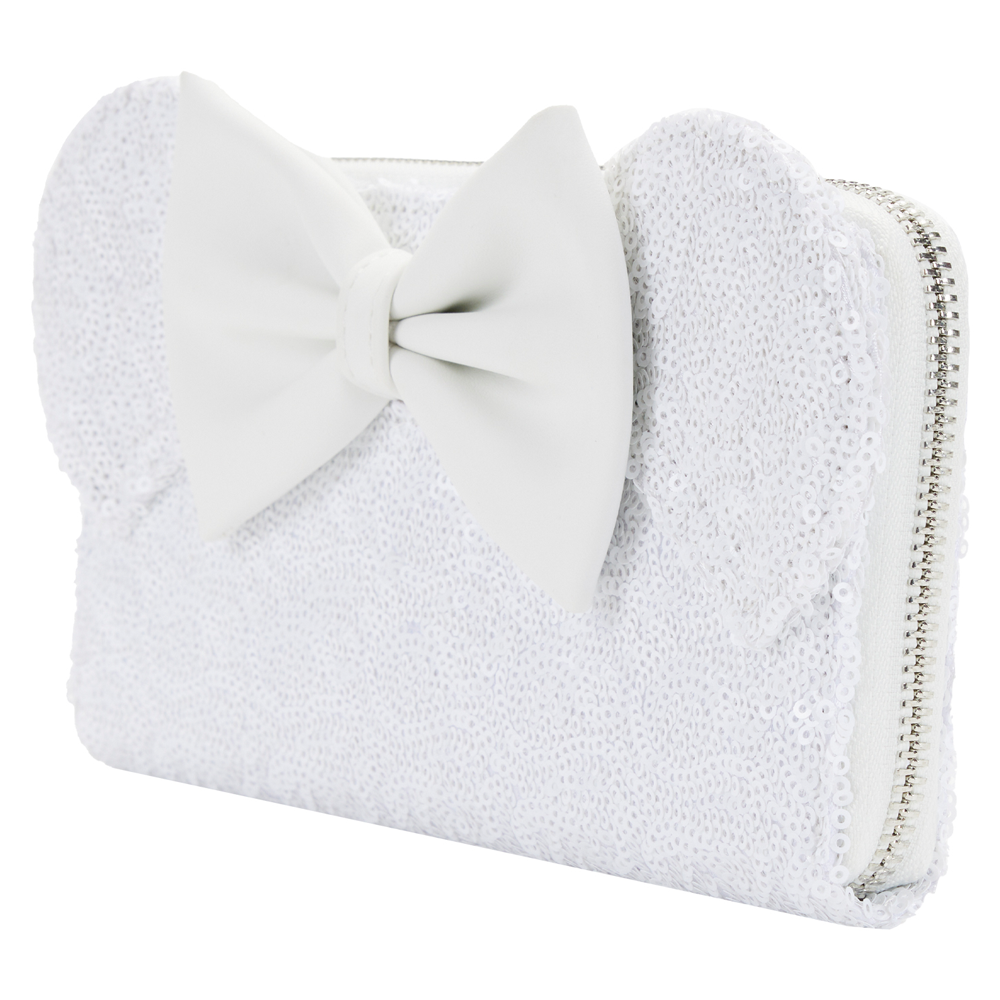 Loungefly: Disney - Minnie Sequin Wedding Zip Around Wallet (ONLINE ORDER ONLY)