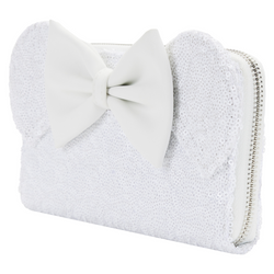 Loungefly: Disney - Minnie Sequin Wedding Zip Around Wallet (ONLINE ORDER ONLY)