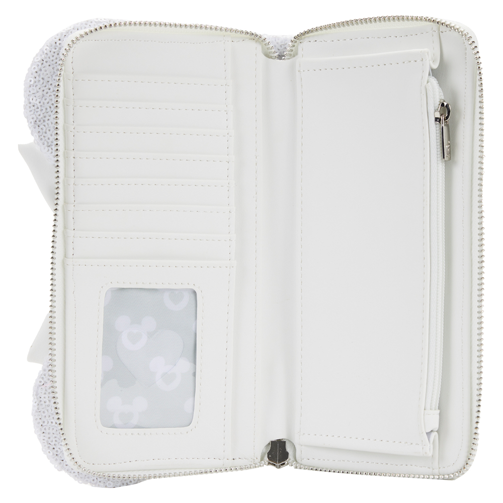 Loungefly: Disney - Minnie Sequin Wedding Zip Around Wallet (ONLINE ORDER ONLY)