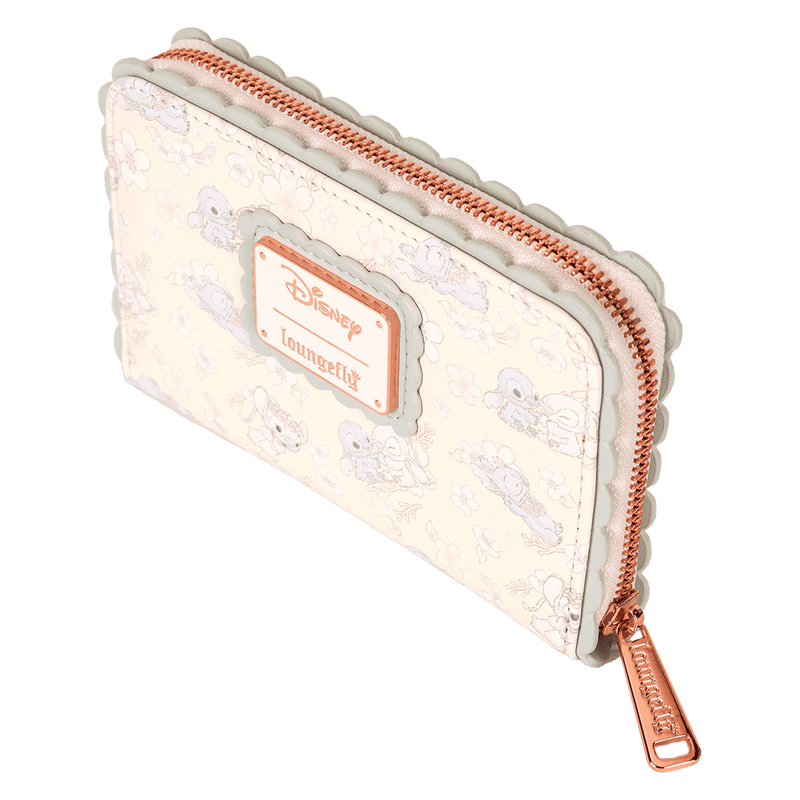 Loungefly Stitch & Angel Cherry Blossom All-Over Print Zip Around Wallet (Online Order Only)