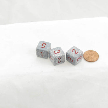 WKP00105E3 Air Elemental Dice with Red Numbers D6 16mm Pack of 3 (ONLINE ORDER ONLY)