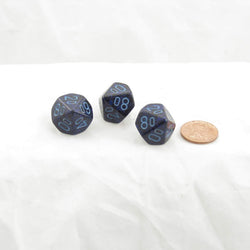 WKP00355E3 Cobalt Elemental Dice Blue Numbers DT10 16mm Pack of 3 (ONLINE ORDER ONLY)