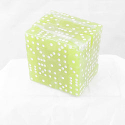 WKP01908B1 Lemon Glow In The Dark Dice White Pips D6 16mm Pack of 100 (ONLINE ORDER ONLY)