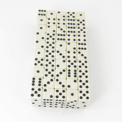 WKP01953B1 Ivory Opaque Squared Corner Dice Black Pips D6 16mm Pack of 100 (ONLINE ORDER ONLY)
