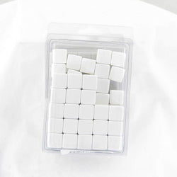 WKP01960B1 White Blank Opaque Dice Counting Cubes D6 16mm (5/8in) Bulk Pack of 100 (ONLINE ORDER ONLY)