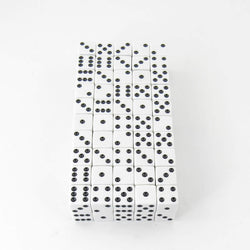 WKP01961B1 White Opaque Squared Corner Dice Black Pips D6 16mm (5/8in) Pack of 100 (ONLINE ORDER ONLY)