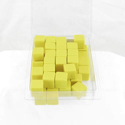 WKP01962E50 Yellow Blank Opaque Dice Counting Cubes D6 16mm (5/8in) Bulk Pack of 50 (ONLINE ORDER ONLY)