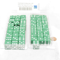 WKP02087E50 Blue Dice with White Pips Squared Corners 19mm (3/4in) Bulk Pack of 50 (ONLINE ORDER ONLY)