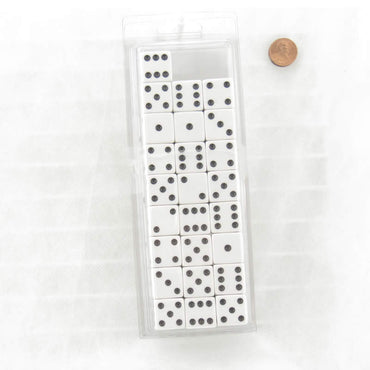 WKP02091E50 White Dice with Black Pips Squared Corners 19mm (3/4in) Pack of 50 (ONLINE ORDER ONLY)