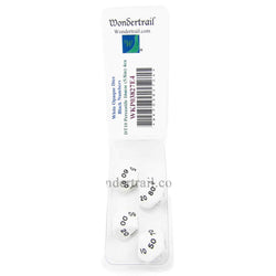 WKP03827E4 White Opaque Dice Black Numbers DT10 16mm Pack of 4 (ONLINE ORDER ONLY)