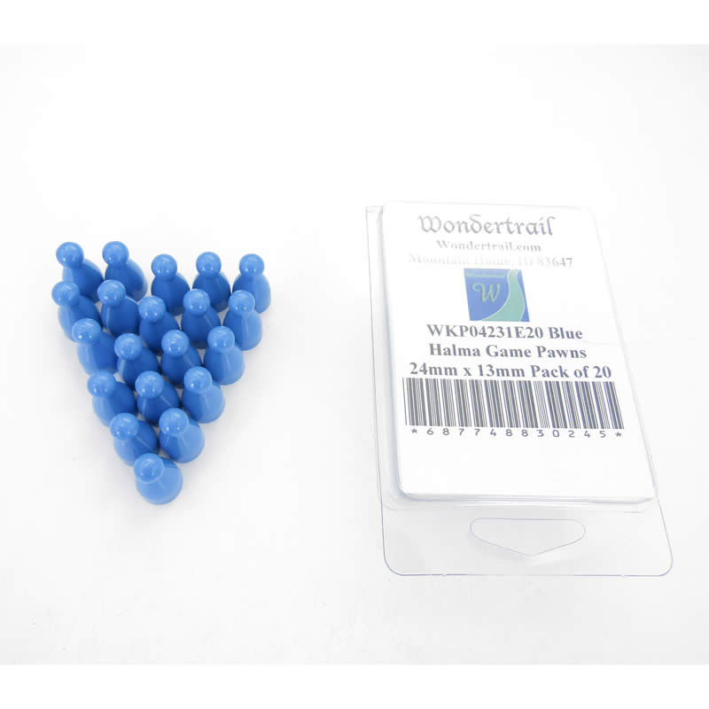 WKP04231E20 Blue Halma Game Pawns 24mm x 13mm Pack of 20 (ONLINE ORDER ONLY)