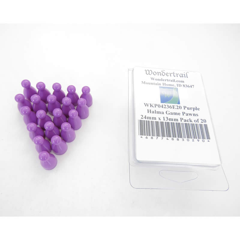 WKP04236E20 Purple Halma Game Pawns 24mm x 13mm Pack of 20 (ONLINE ORDER ONLY)
