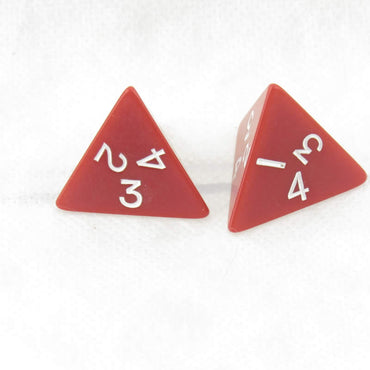 WKP04789E2 Red Jumbo Dice with White Numbers D4 25mm Pack of 2 (ONLINE ORDER ONLY)
