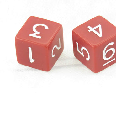 WKP04793E2 Red Jumbo Dice with White Numbers D6 25mm Pack of 2 (ONLINE ORDER ONLY)