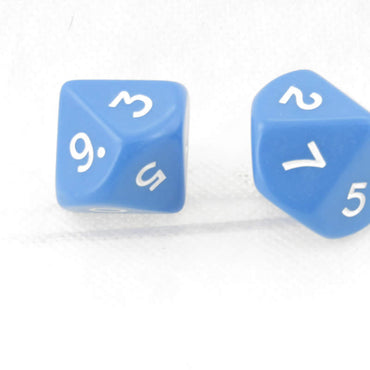 WKP04800E2 Blue Jumbo Dice with White Numbers D10 25mm Pack of 2 (ONLINE ORDER ONLY)
