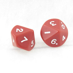 WKP04801E2 Red Jumbo Dice with White Numbers D10 25mm Pack of 2 (ONLINE ORDER ONLY)