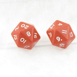 WKP04809E2 Red Jumbo Dice with White Numbers D20 30mm Pack of 2 (ONLINE ORDER ONLY)