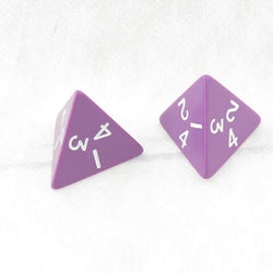 WKP05133E2 Purple Jumbo Dice with White Numbers D4 25mm Pack of 2 (ONLINE ORDER ONLY)