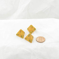 WKP07042E3 Lotus Elemental Dice Green Numbers D4 16mm (5/8in) Pack of 3 (ONLINE ORDER ONLY)