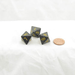 WKP09002E3 Urban Camo Elemental Dice Yellow Numbers D8 16mm Pack of 3 (ONLINE ORDER ONLY)