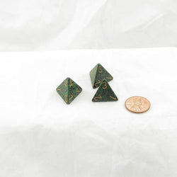 WKP13067E3 Golden Recon Elemental Dice Gold Numbers D4 16mm Pack of 3 (ONLINE ORDER ONLY)