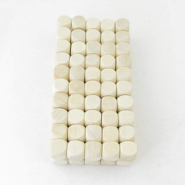WKP15898B1 Wooden Blank Dice Cubes D6 16mm (5/8in) Pack of 100 (ONLINE ORDER ONLY)