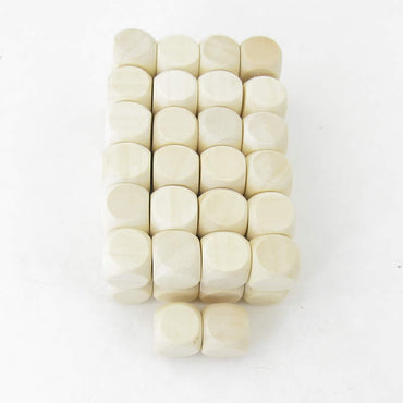 WKP15898E50 Wooden Blank Dice Cubes D6 16mm (5/8in) Pack of 50 (ONLINE ORDER ONLY)