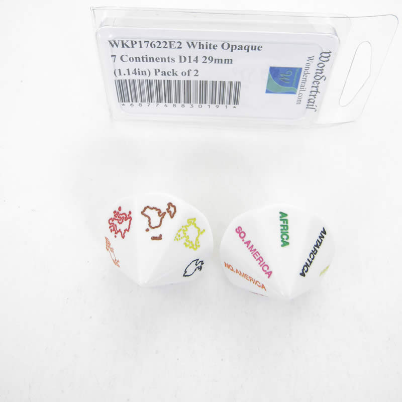 WKP17622E2 White Opaque 7 Continents D14 29mm (1.14in) Pack of 2 (ONLINE ORDER ONLY)