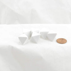 WKP17975E6 White Opaque Dice Blank D8 16mm (5/8in) Pack of 6 Wondertrail (ONLINE ORDER ONLY)