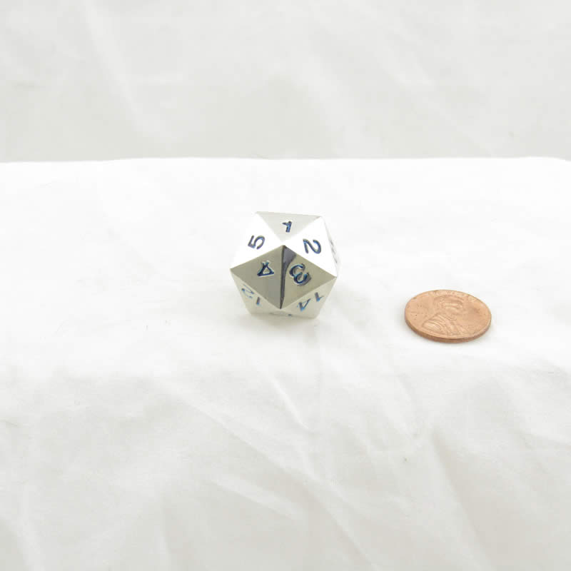 WKP18740E1 Metal Die D20 Countdown Die Blue Numbers 22mm (7/8in) (ONLINE ORDER ONLY)