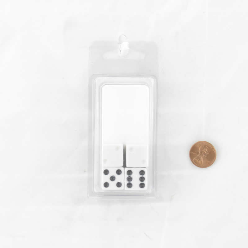 WKP19503E4 Penumbra Die White Dice Red Black and White Pips D6 16mm Set of 4 (ONLINE ORDER ONLY)