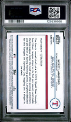 Graded 2024 Topps Update Wyatt Langford #USC37 Refractor Rookie RC Baseball Card PSA 10 Gem Mint (ONLINE ORDER ONLY)