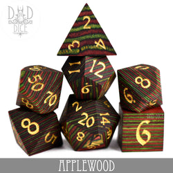 Applewood Wood Dice Set (Gift Box) (Online Order Only)