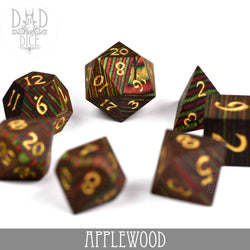 Applewood Wood Dice Set (Gift Box) (Online Order Only)