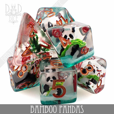Bamboo Pandas Dice Set (Online Order Only)