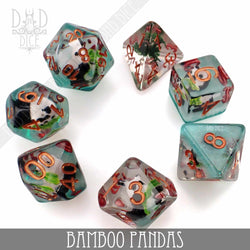 Bamboo Pandas Dice Set (Online Order Only)