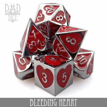 Bleeding Heart Metal Dice Set (Online Order Only)