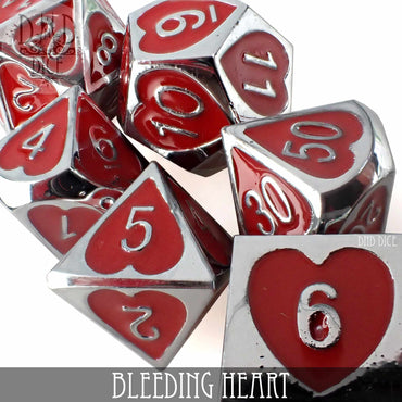 Bleeding Heart Metal Dice Set (Online Order Only)