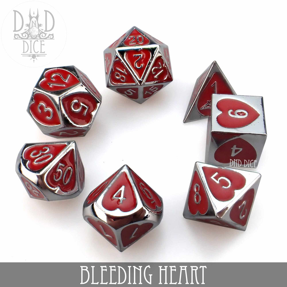 Bleeding Heart Metal Dice Set (Online Order Only)