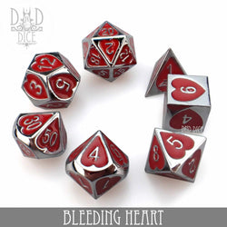 Bleeding Heart Metal Dice Set (Online Order Only)