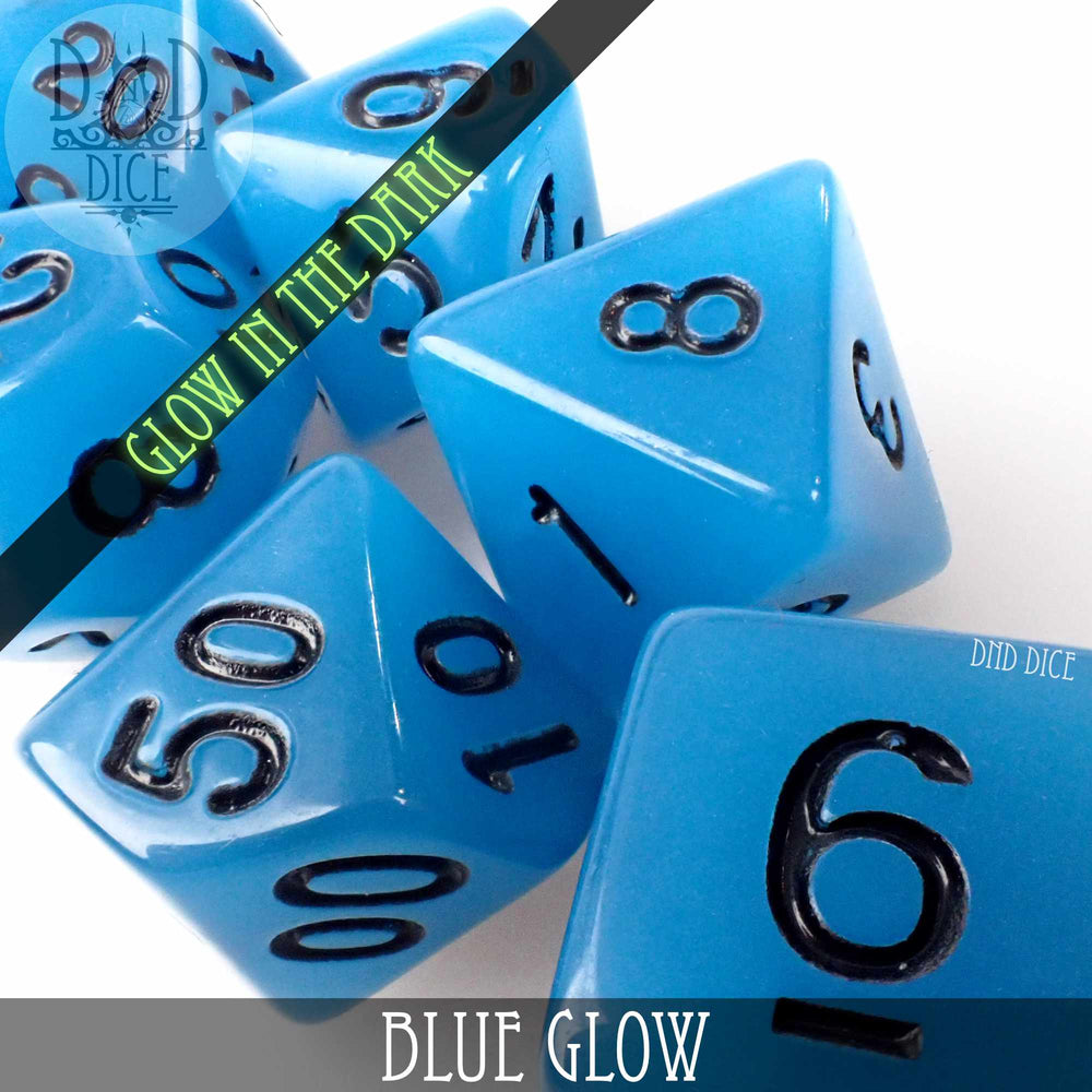 Blue Glow in the Dark Dice Set (Online Order Only)