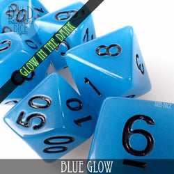 Blue Glow in the Dark Dice Set (Online Order Only)