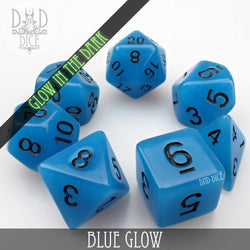 Blue Glow in the Dark Dice Set (Online Order Only)