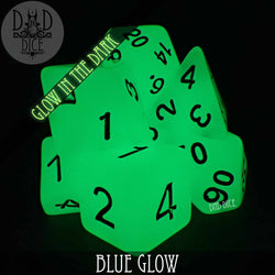 Blue Glow in the Dark Dice Set (Online Order Only)